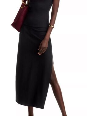 NWT Leset Rio Side Slit Skirt Black Size S